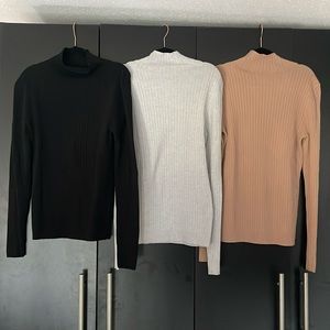 Set of 3 Loft Turtlenecks